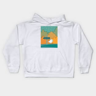 A ghost escaping his responsibilities Kids Hoodie